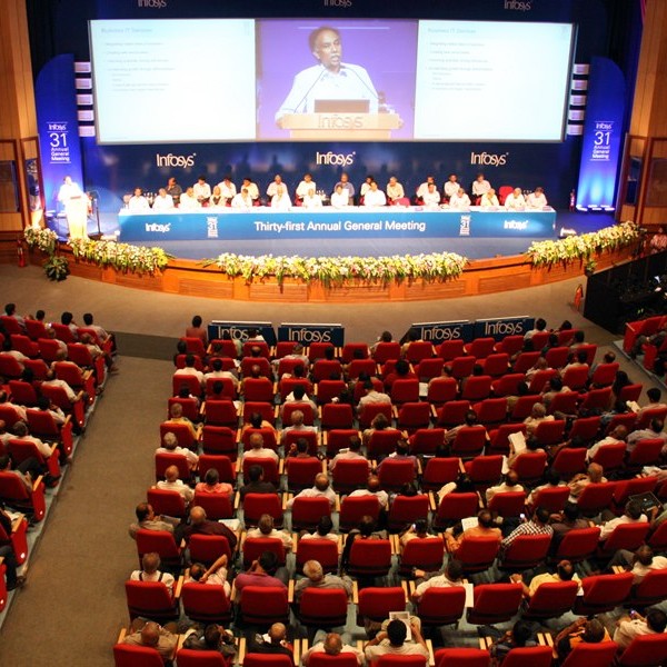 Christ University Auditorium plays host to Infosys's AGM. An Acoustic Control Install